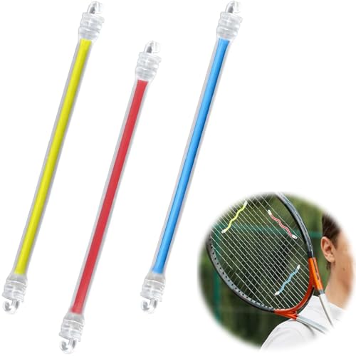テニスラケット用 振動止め 3枚セット シリコーン 両鈎式ショックアブソーバー 衝撃と傷害を軽減 溝付きロックシステム テニス 振動吸収 装飾性 明るく愛らしい...