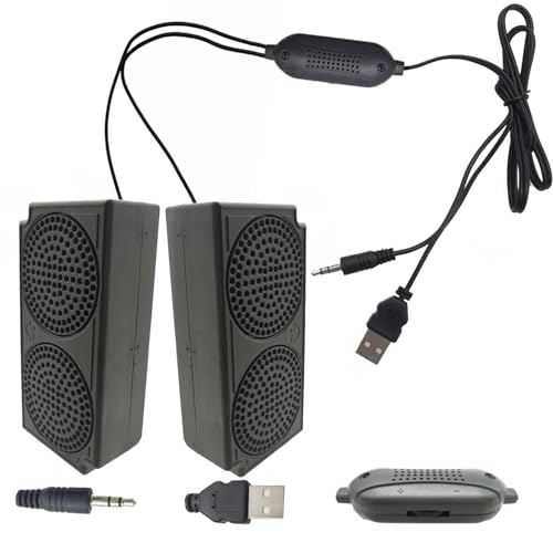 ミニ スピーカー 3W 8 オーム ケーブル長 1.5 メートル コンピューター カーオーディオ テレビ機器 その他の電子機器に適しています サブウーファー 3w 8 オーム 5V USB 電源ポート 3.5mm オーディオ ポート。