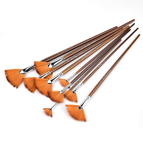 ペイントブラシ 画材筆 ナイロン製 絵画ブラシ アクリル筆 画材筆ブラシ 水彩筆 画筆 扇型筆 油絵筆 丸筆 平筆 短毛平型筆 平型筆 斜先扇型筆 アクリル画 ...