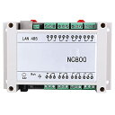 リレーモジュール ボード 8チャンネル イーサネット RJ45 TCP IPリレー コントロール ボード 10A リレーコントローラネットワーク リレースイッチ コントローラモジュール スマート ホームコントロール用 250V ACケース付き (ワイト)(2)