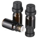 遮光瓶 5ml アロマ保存容器 ガラス製 遮光ビン 精油瓶 エッセンシャルオイル 保存 詰替え容器 茶色瓶 20本セット