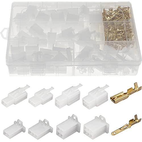 カプラーコネクタ ーキット 380個 セット 平型 端子 セット プラケース カプラー 防水 電気端子 接続端..