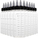 ドロッパーボトル 110ml 塗料小分けボトル 絞り可能 滴瓶 ドロップボトル 目盛り付き 液体ドロッパーボトル 液体容器 グルーボトル DIY用 スポイトボトル 12本セット(蓋付き)