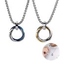 ネックレス 2点セット メンズ 人気 アクセサリー レディー ペンダント メンズネックレス 男性 ボックスチェーン プレゼント 記念日 誕生日 三連 リング 金...