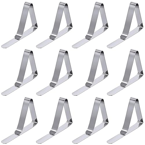 テーブルクロスクリップ テーブルクロス止め テーブルクロスストッパー 12個セット テーブルクロス 固定用 家庭 ピクニック パーティーに最適 滑り止め 防風 調節可能 送料無料