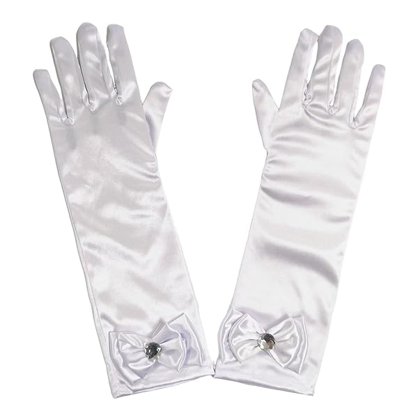 プリンセス 手袋 結婚式 フラワーガール 蝶結び飾り 水晶 フォーマル手袋 子供 サテンの手袋 ために 誕生日 パーティー コスプレ 発表会 演奏会 撮影 お姫様 ドレスアップグローブ 送料無料
