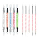 ドットペン ネイルブラシ 10種類セット レディース用 ネイルDIYデコレーションツール ジェルネイル ストーンネイルブラシ ラインストーン ペン シリコンブラ...