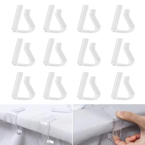 テーブルクロス止め 12個入り 固定用 クリップ テーブルクロスストッパー 滑り止め ズレ防止 防風 家庭..