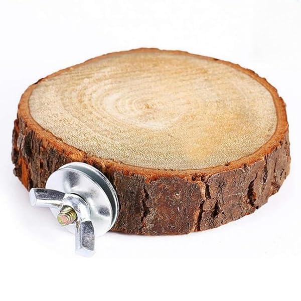 インコ とまり木 スタンド ケージ 6cm 鳥類円形スズキプラットフォーム 鳥かご用スズキプラットフォーム 木製オウムスズキ支柱プラットフォームケージ用玩具鳥類...