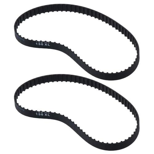 150XL 037 タイミングベルト 75 歯 ブラック コグ ゴム ギア ベルト 10mm コグ ドライブ ベルト (150XL037) 2個セット 送料無料