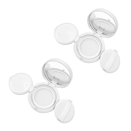 コスメケース 2個入り BBクリーム ファンデーション パウダー スポンジパフ付き 鏡付き メイクアップケース コンテナ エアクッション パフボックス 手作りコ...