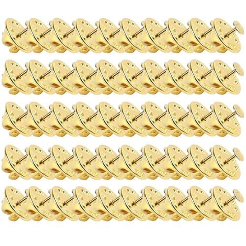 ピンバッジ 缶バッジ 収納 ピンバッジ 留め具 バタフライ型留め具 缶バッジ 落下防止 ピン止め金具 パーツ ピンズ 服飾小物のDIY 貼付用 母の日のプレゼン...