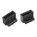 USB 3.0 20ピン オス-メス 延長アダプター 上下角度 90度 オーバーモールド BLACK 2PCS ADAPTER-USB3.0-20PIN 送料無...