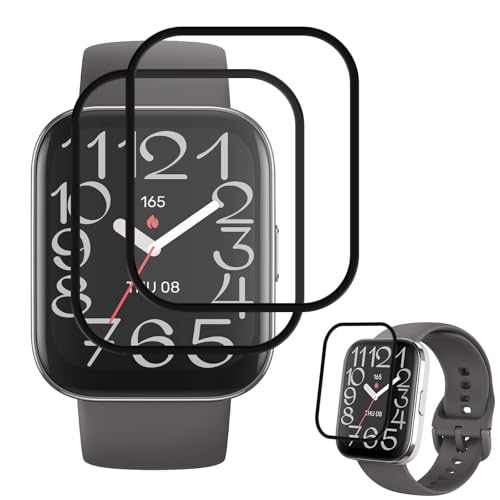 Amazfit Bip5 フィルム [3枚セット] アマズフィット bip5 保護フィルム PET複合材 液晶保護フィルム 炭素繊維 3D曲面 全面保護 高速反応 キズ修復機能 高透過率 指紋防止 気泡ゼロ 送料無料