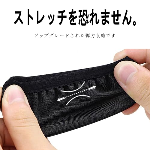 ヘッドホン 1ペアセット 100mm ヘッドホンカバー イヤーパッド ヘッドバンドカバー (ブラック) 送料無料