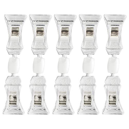 クリップホルダー POP プライス用 両端クリップ 連結 透明 全長97mm (5個セット) 送料無料