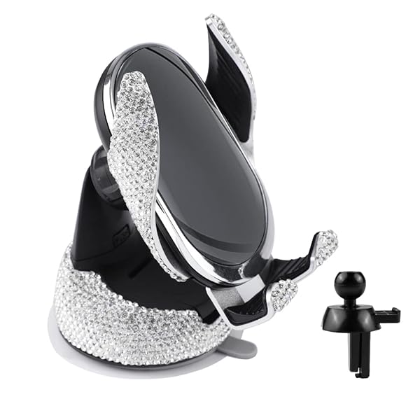 車載ホルダー スマホホルダー 車 アクセサリー 内装パーツ 車用ホルダー スマホスタンド カー ドレスアップ パーツ 携帯電話 スタンド 携帯マウント キラキラ 車用品 車載ナビホルダー 自動開閉 片手操作 調節可能