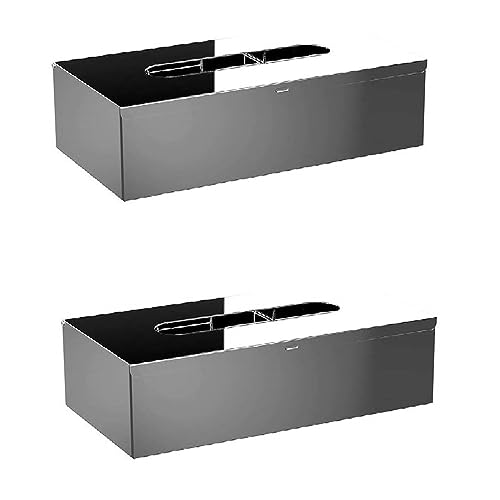 ティッシュケース 高級 ティッシュボックス ティッシュカバー 鏡面仕上げ ステンレス製 ティッシュ収納 リビング オフィス ティッシュボックス平置き 2個