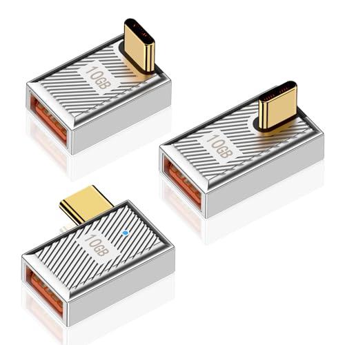 USB C USB-A 変換アダプタ 10Gbps 120W高速充電 L字型USB 変換アダプタ AからC L字型USB C USBアダプタ..