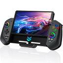 スイッチ 有線コントローラー for Switch / Switch OLED ジャイロ ターボ 振動調節機能 RGBライト 4カードスロット付き快適グリップ搭...
