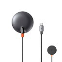 ワイヤレス充電器 Qi2 MagSafe マグネット式 マグセーフ対応 iPhone 16 / 15 / 14 / 13 / 12 / XS / XR Xperia Galaxy / Androidに対応 PD / QC急速充電 出力最大15W ケーブル長さ1m 置くだけ 激薄 軽量 小型 便利 コンパクト 強力磁気 旅行 / 出張 / オフィ ...