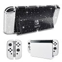 Switch OLED ケース スイッチ有機el カバー 有機elモデルケース 分離式カバー 超軽量 耐衝撃 傷つけ防止 全面保護 取り外し簡単 キラキラ