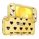Switch Lite ケース クリアケース スイッチライト カバー 透明スイッチライトカバー クリア 分体式 PC素材 超軽量 耐衝撃 取り外し簡単 傷つけ防止 全面保護 可愛い ハート 黒い 送料無料