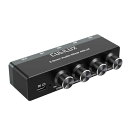 3.5mm オーディオ ミキサー 4ウェイ ステレオ/モノAUX ミキサー 超低ノイズ ミニ ライン ミキサー 独立音量調整