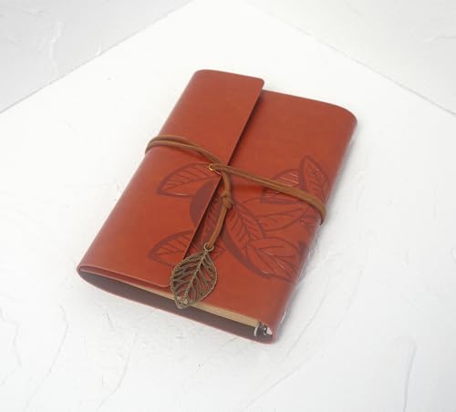 A6 システム手帳 ミニ 6穴 コラージュノート PUレザー (イエローブラウン)