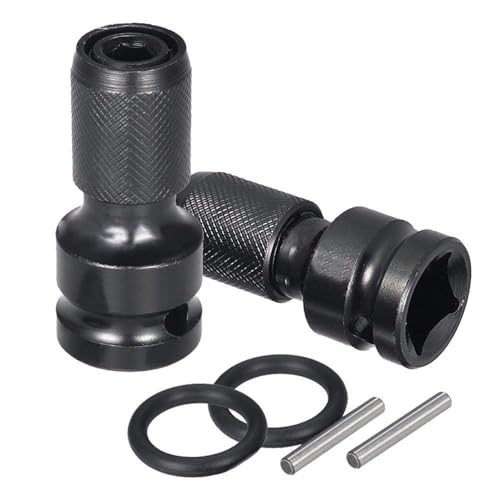 ソケットアダプター インパクトドライバーアダプター 1/2’’四角-1/4’’六角軸ソケットアダプター 差込角..