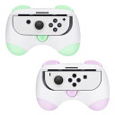 Switch/Switch OLEDジョイコングリップ セット Switch Joy-Con ハンドルグリップ コントローラー グリップ Switch OLED/Switch対応 有機ELモデル ジョイコン カバー ジョイコン 保護ケース ジョイコン グリップ 耐衝撃 Switch OLED ハンドルグリップ 2個 (紫&...