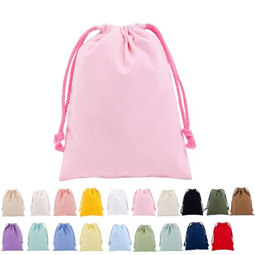 巾着袋 旅行用ポーチ 体操服入れ 大 [3枚セット 4サイズ ] 無地 帆布 着替え袋 小物入れ ポーチ 洗濯袋..