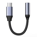 USB C イヤホンジャック 変換 タイプc イヤホン 変換 DAC搭載 ハイレゾ音質 24bit/48KHz TRRS 4極 音楽 通話 音量調整 コントロール機能付き ナイロン編み 高耐久 Type C 3.5mm イヤホン変換アダプタ iPhone15/iPhone16/iPad/Android タブレット Type Cデバイ...