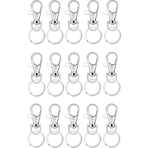 ナスカン ナスカン キーホルダー 二重リン グ 15セット 二重リング キーホルダー 38mm 平キーリング ダ..
