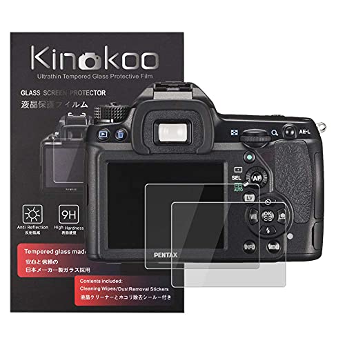 Pentax ペンタックス K 5 II / K 5IIs 液晶保護フィルム 硬度9H 高透過率 耐指紋 気泡無し 強化ガラス 厚さ0.3mm 2枚セット 標識クロス付き(K 5 II / K 5IIs ) 送料無料