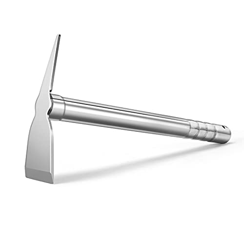 ステンレス製 くわ ツルハシ 片手鋤 農機具 つるはしの柄 草削り平鍬 掘り 園芸用 小 デュアルパーパス鍬