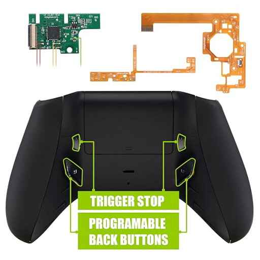 Xbox One S / Xコントローラーモデル1708 対応 Lofty プログラム可能 リマップ &トリガー ストップキット バックシェル & サイドレール & 背面ボタン & トリガーロック ブラック Xbox One S / Xコントローラーモデル1708 対応 Lofty プログラム可能 リマップ &トリガー ストップキット バックシェル & サイドレール & 背面ボタン & トリガーロック ブラック