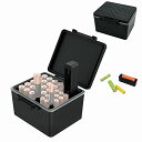 大容量 電池ケース 単3形 / AA電池 x20本+ 単4形 / AAA乾電池 x14本+電池チェッカー 合計34本収納可能 電池収納ケース 電池残量 チェッカー 付き 単3形電池ケース AA電池ケース 単4形電池ケース AAA電池ケース ABS製 丈夫 耐圧 耐衝撃 防水 防塵 耐摩耗性 電 ...