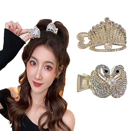 バンスクリップ [2個セット] ヘアクリップ 髪飾り 髪留め ポニーテールホルダー ヘアクリップ ヘアアクセサリー 前髪クリップ 可愛い 人気 卒業式 通勤 髪飾り