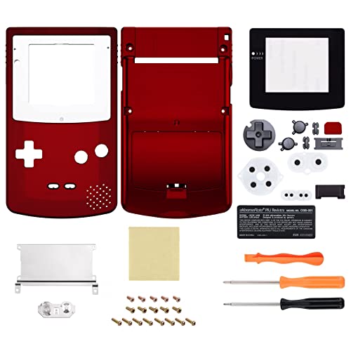 Gameboy Color 対応 IPSアップグレード 交換用 シェル フルハウジング カバー ボタン付き GBC OSD IPS & Regular IPS & Standard LCDにも対応します (コンソールやIPSスクリーンは付属していません。) スカーレットレッド Gameboy Color 対応 IPSアップグレード 交換用 シェル フルハウジング カバー ボタン付き GBC OSD IPS & Regular IPS & Standard LCDにも対応します (コンソールやIPSスクリーンは付属していません。) スカーレットレッド