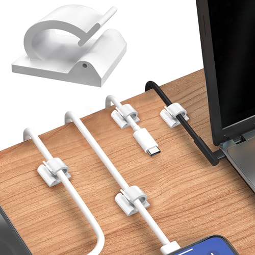 ケーブルクリップ Q型 50個入り コードクリップ ケーブルホルダー コードフック ケーブル固定具 コード 管理 配線 隠し 収納 接着ワイヤーコード 粘着シート付 ホワイト 送料無料