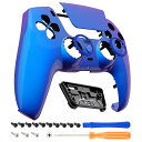 PS5 コントローラー (BDM-010&BDM-020&BDM-030&BDM-040&BDM-050) 対応 交換 フロントシェル タッチパッド PS5 コントローラー 対応 DIY 交換 ハウジングシェル タッチパッドカバー カメレオンパープルブルー 送料無料