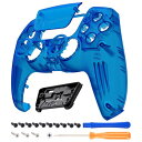 PS5 コントローラー(BDM-010 BDM-020 BDM-030 BDM-040 BDM-050) 対応 フロントシェルタッチパッド PS5 コントローラー用DIY 交換 ハウジング カスタム タッチパッドカバー クリアブルー 送料無料