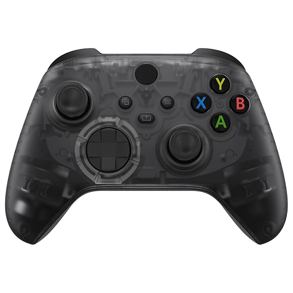 Xbox Series X / S 対応 カスタム フロントハウジングシェル (クリア) Xbox Series X / S対応とXbox Core 対応 ソフトタッチカバーフェースプレート コントローラーは含まれていません クリアブラック