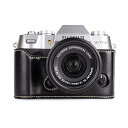 XT50 / X T50 ケース 富士 Fujifilm ミラーレス一眼カメラ X T50 カメラケース xt50用 カメラバッグ x t50PUカバー X T50 富士フイルム対応 保護ケース 全面保護型 PUレザー (ブラック)