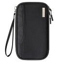 パスポートホルダー 家族 パスポート 財布 レディース メンズ 旅行 書類 オーガナイザー クレジットカード ケース バッグ 耐水性 取り外し可能なリスト&ネッ...