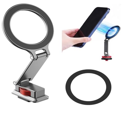 スマホ三脚マウント Magsafe対応 ARCAコネクタ付き コールドシューや1 / 4ねじ穴付 Android / iPhoneに対応 16 / 15 / 14 / 13 / 12シリーズ対応