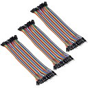 120本 20cm ブレッドボード ジャンパーワイヤ 回路基板のジャンパーピン (メス オス) 3PCS 送料無料