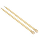 手あみ針 木製 くつした針 棒針 編み針 編み物道具 毛糸針 (2本セット 12mm)