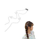 パール 髪飾り 蝶 キラキラ 2つのチェーン+3つの蝶 ウェディング パール 取付け簡単ヘア編みこみのヘアチェーン ヘッドチェーン 結婚式 披露宴 卒業式 入学式 撮影 浴衣 ゆかた (White) 送料無料